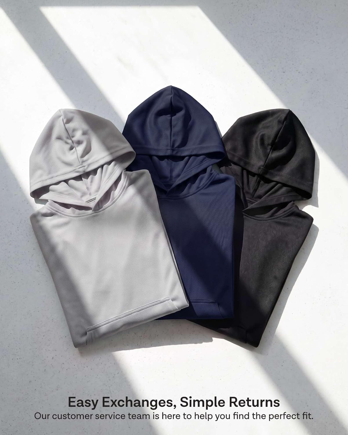 3 Pack Boys' Mesh Pullover Hoodies Sweatshirts Dry Fit Kids Teens School