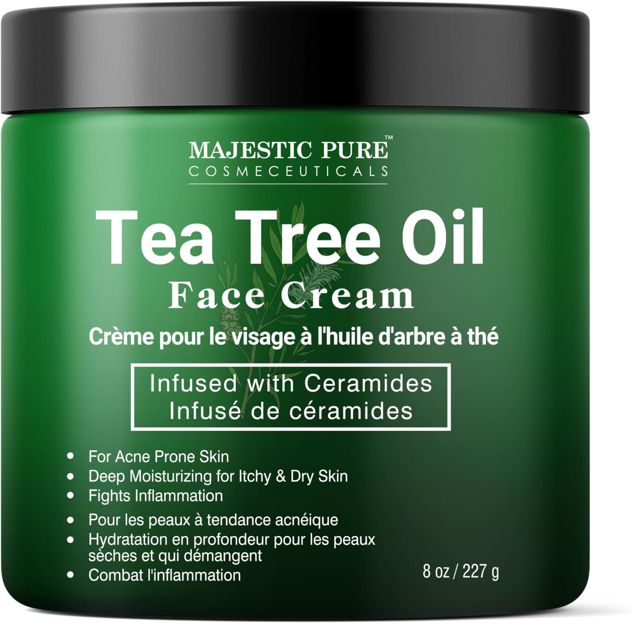 Tea Tree Oil Face Cream - Therapeutic Grade, Acne Scar Remover and Pimple Cream,8oz