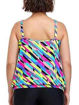 Amazon.com: Ocean Blues Women's Neon Striped Plus Size