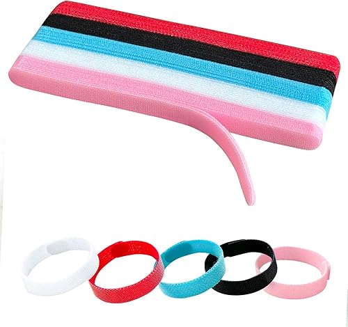 Miniatura 11 de YOVXLO 50 piezas bridas reutilizables de 6 pulgadas, lazos de sujeción ajustables, paño de microfibra para gestión de cables de conexión de