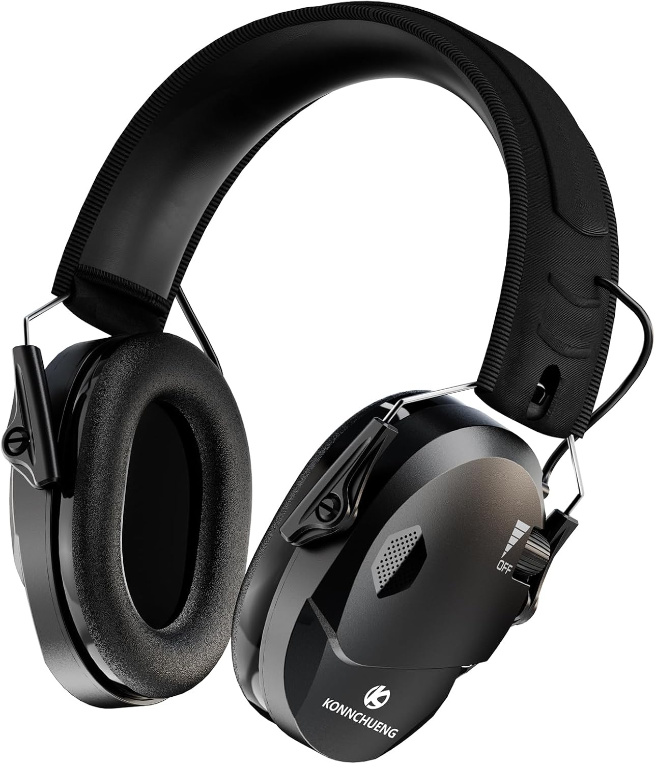 Electronic Shooting Earmuffs with NRR 23dB Noise Reduction, Ear Protection Muffs for Hunting, Industrial, Auto Racing, Tactical, Construction - Comfortable & Foldable