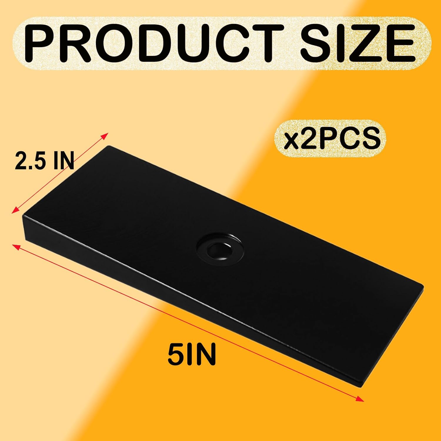 2" Wide 4° Steel Leaf Spring Shims -Steel Suspension Axle Leaf Spring Shims ，Black