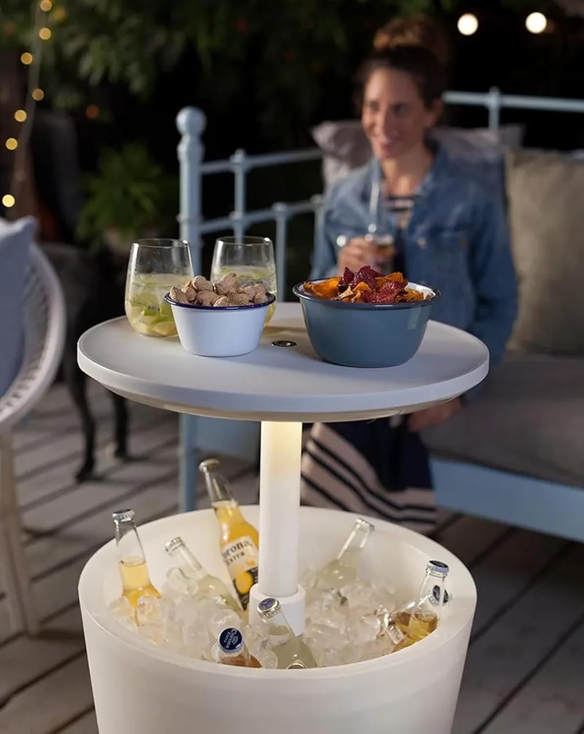 Keter Table de Cocktail Lumineuse extérieur - Illuminated Cool Bar - 30 litres — vue 5
