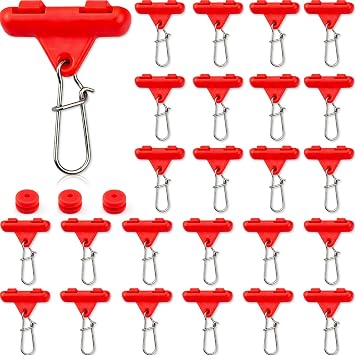 Sinker Slides for Fishing with Weight Bumpers, No Twist Sinker Slide, Clip-On Sinker Slider for Easy Weight Change, Protect Line & Knot Swivels Snaps, Ideal for Catfish Carolina Rig