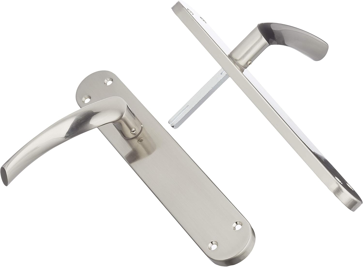 Jdel Interior Door Handle Set with Satin Nickel Plate 0