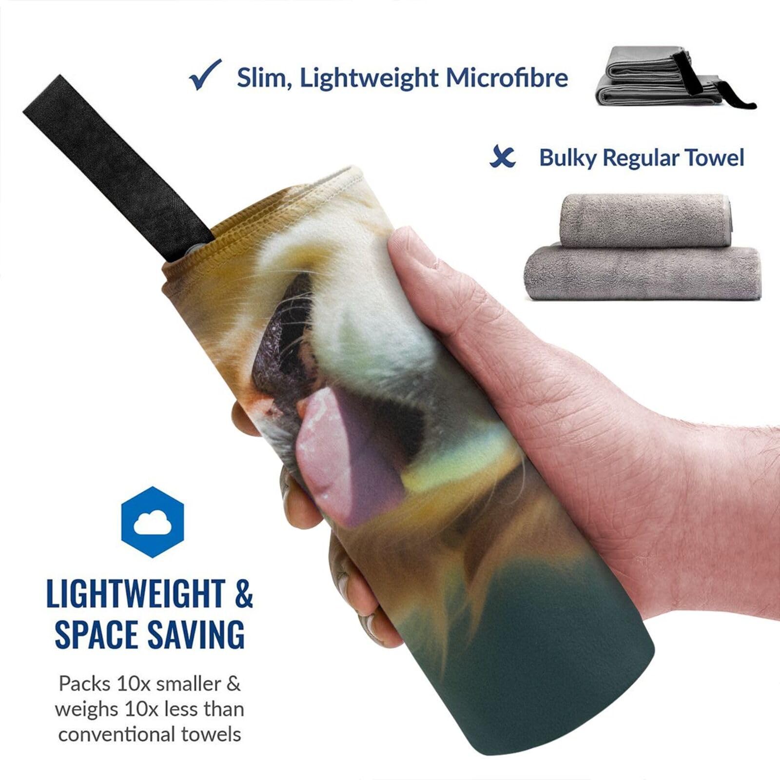 UDFKGLP Serviettes De Bain à Motif Bouledogue Français, 69,8 X 40,6 Cm