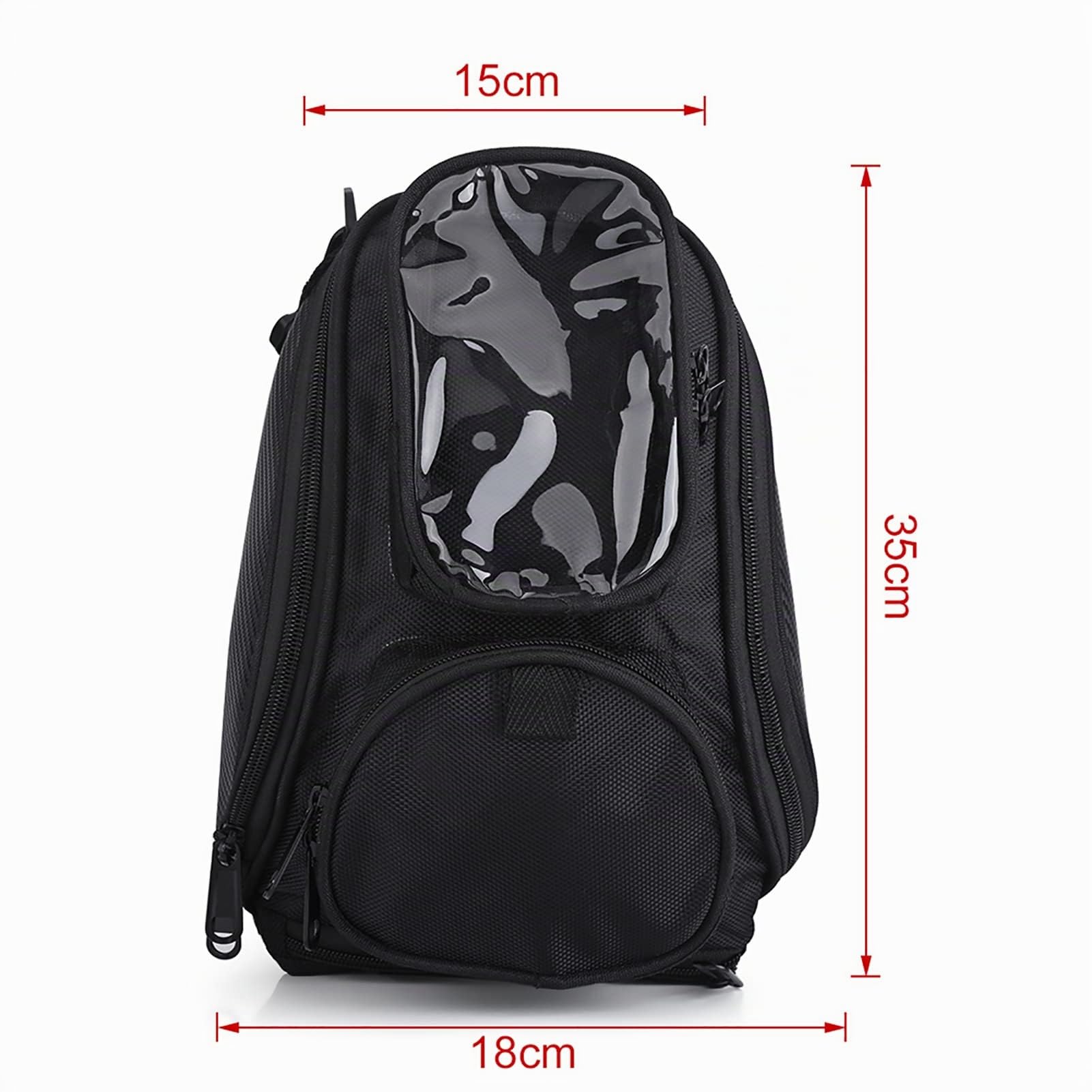 Sacoche de Reservoir Moto, Sac de Moto Magnétique avec Réservoir Étanche et Fenêtre Transparente pour GPS, Téléphone Portable Universelle Sacoche de Réservoir de Moto