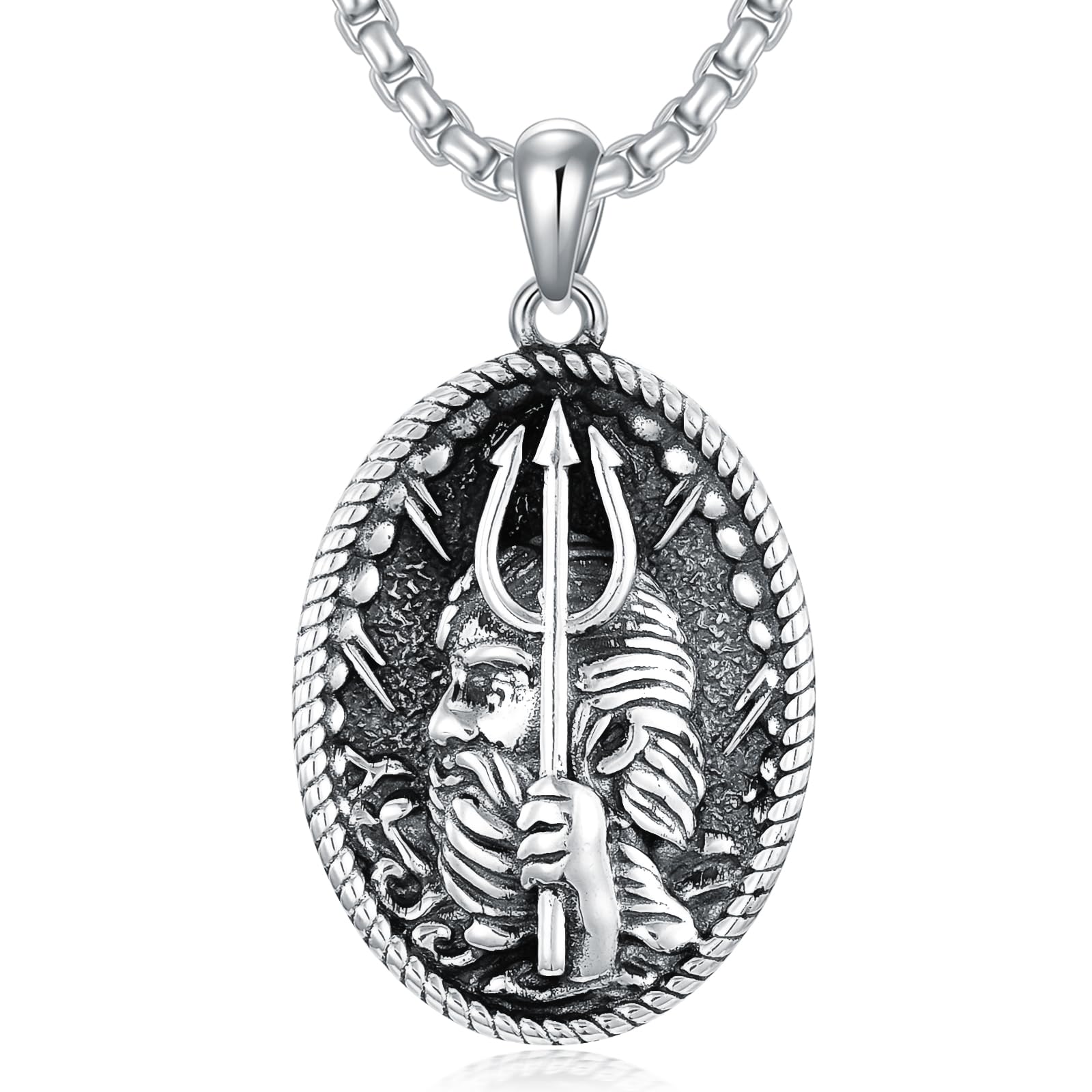 Amazon | SIMONLY 925スターリングシルバーポセイドン