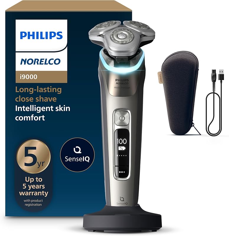 Barbeador elétrico rotativo Philips Norelco i9000 Prestige Gold Oyster