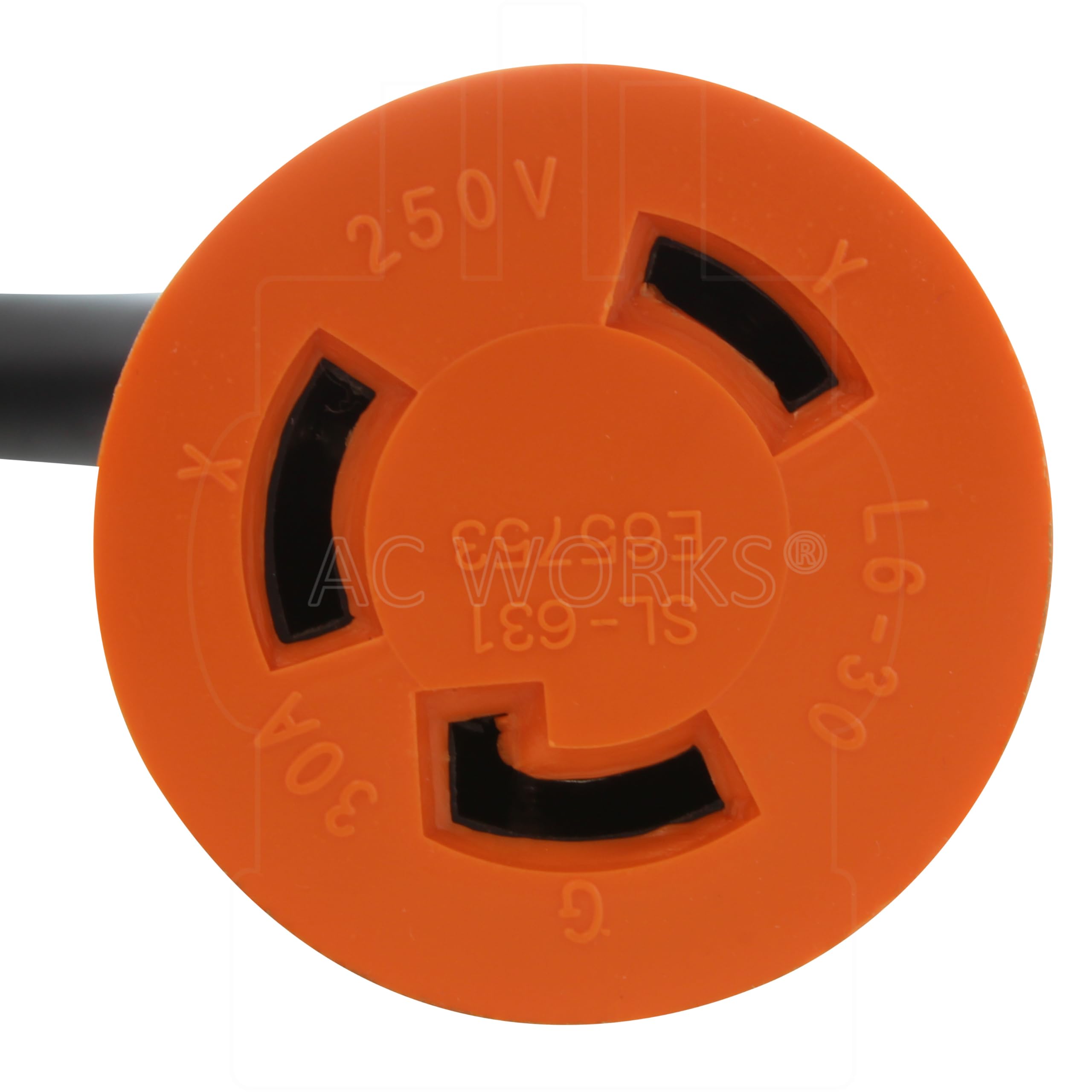 AC WORKS NEMA L6-30 Rubber STW 10/3 Extension Cord (25FT) - Amazon.com
