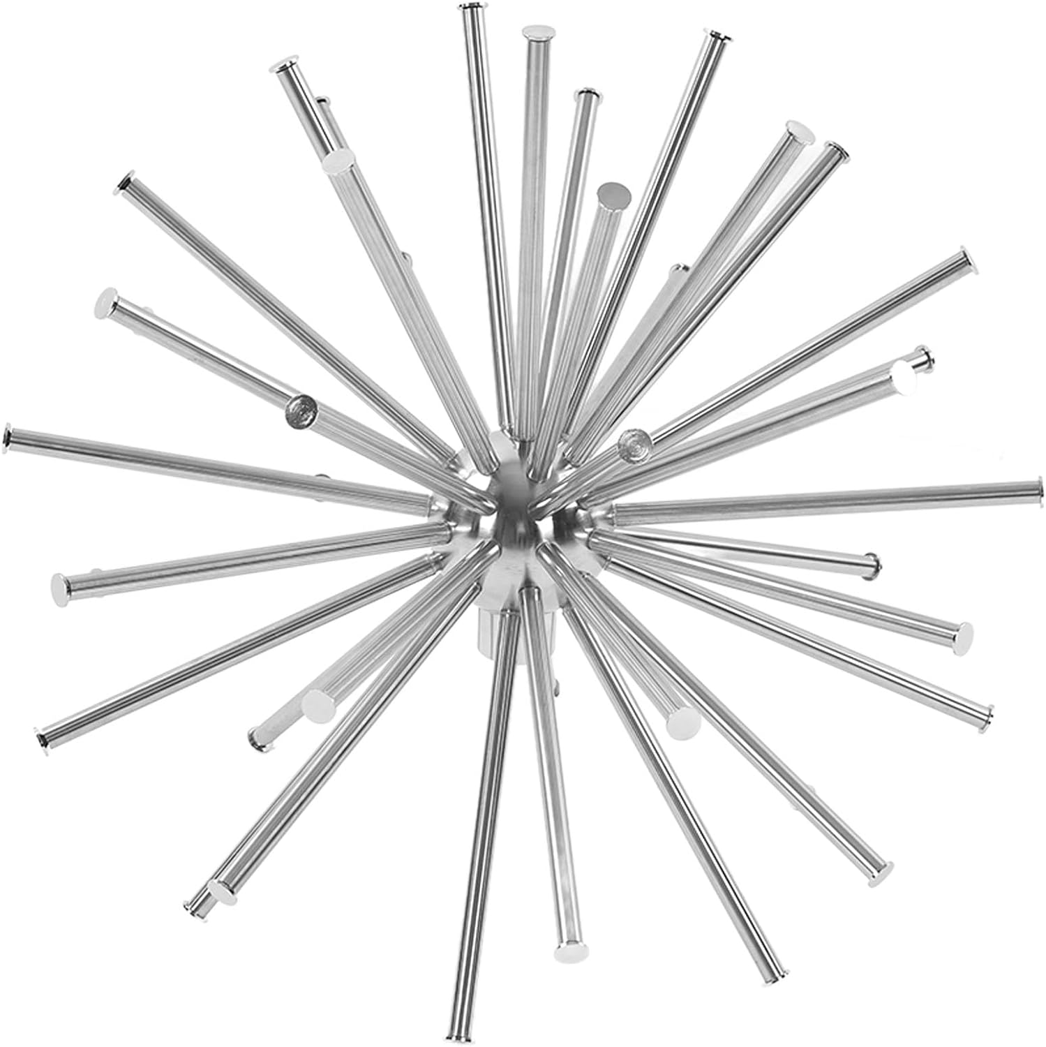 Dandelion Fountain Nozzle, Stainless Steel Crystal Ball Nozzle, Multi Hole Design for Garden Pools and Fish (G1in)