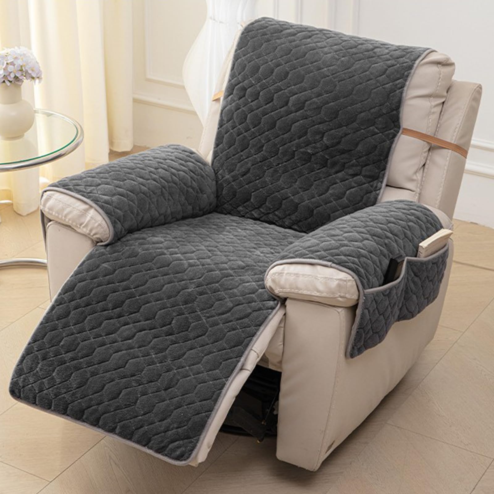 HOMEP - Funda para silla reclinable, antideslizante, suave y lavable, perfecta para niños y mascotas, se adapta a piel de 53 a 185 cm