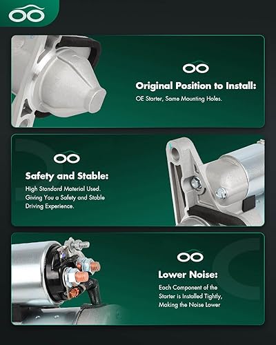 Miniatura 64 de SCITOO Arrancadores Nuevo Ajuste para Nissan Frontier Pickup Xterra 2002 2003 2004 3.3L 17859