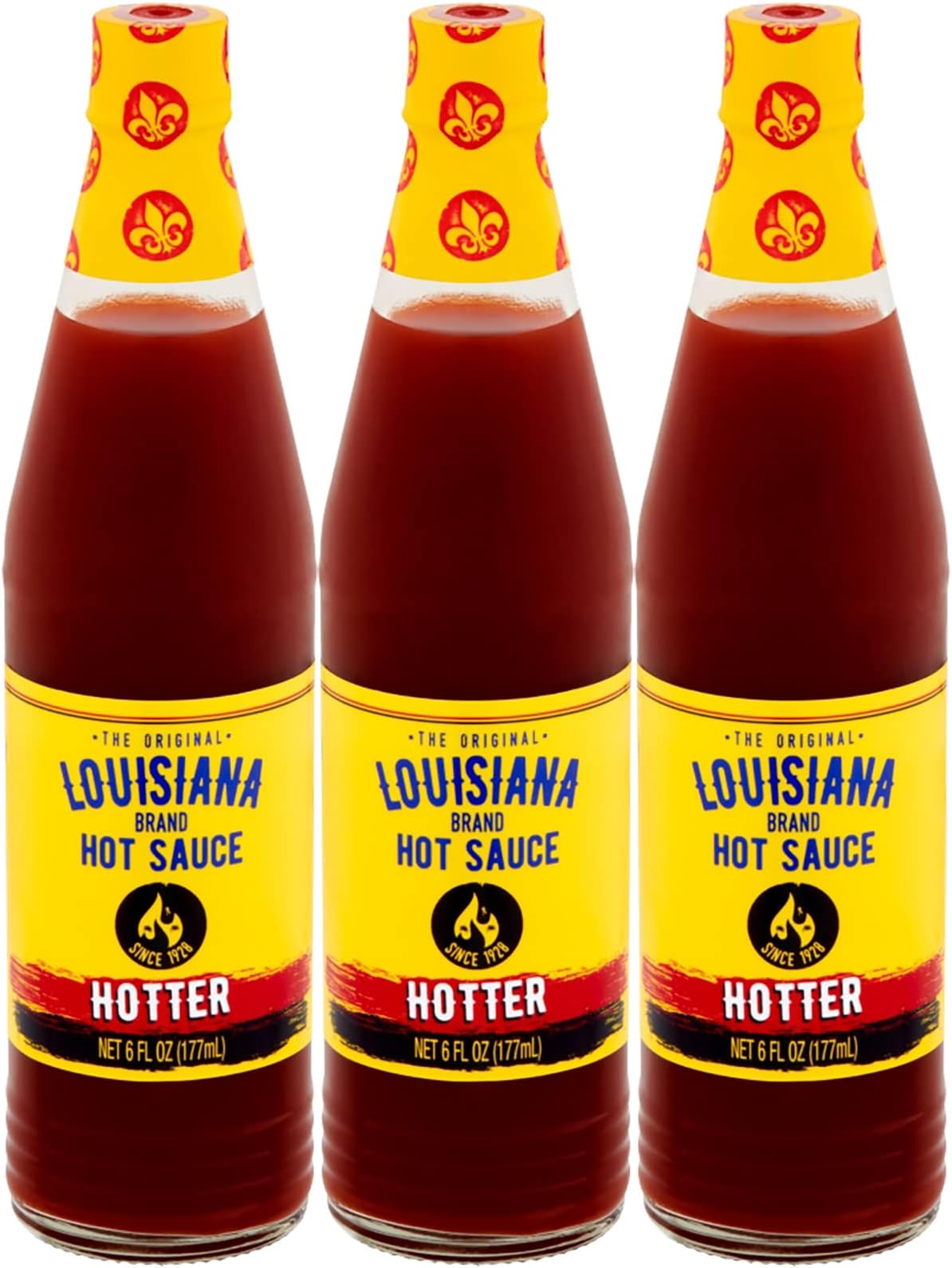 Louisiana Brand Hot Sauce, Hotter Hot Sauce (6 Fl Oz (Pack