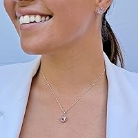 Vista 12 de Natural raw smoky quartz pendant chain necklace with white gold over 925 solid sterling silver, birthstone dainty solitaire gift for her, uniquelan