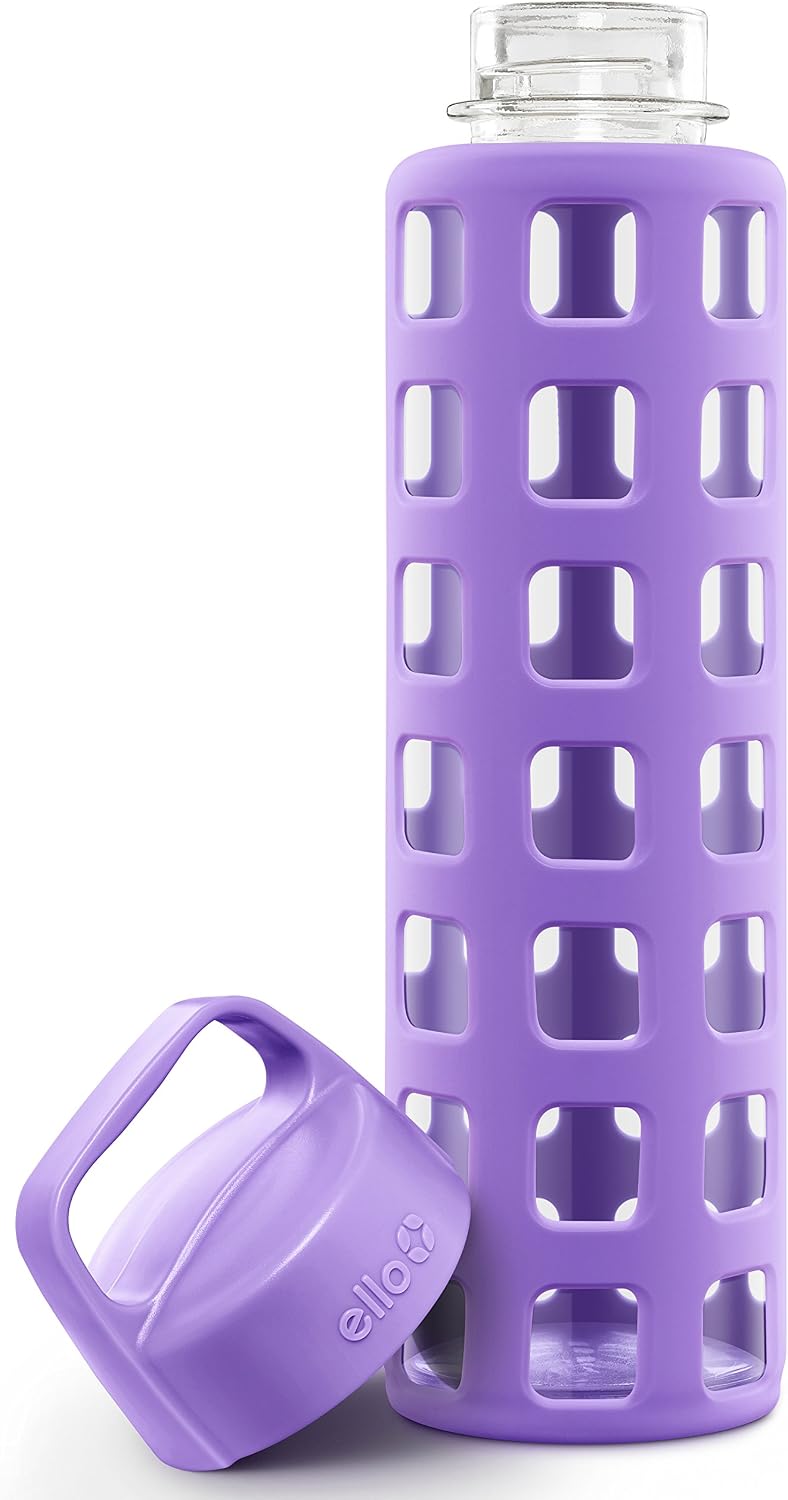 Ello Pure Glass Water Bottle with Silicone Sleeve