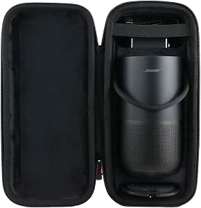 khanka Hard Travel Case Replacement for Bose Portable Smart Speaker (Square Triple Black)