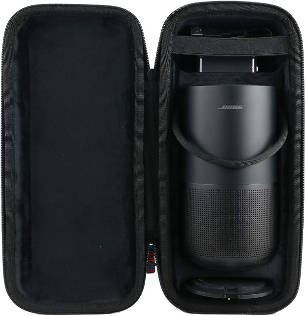 khanka Hard Travel Case Replacement for Bose Portable Smart Speaker (Square Triple Black)