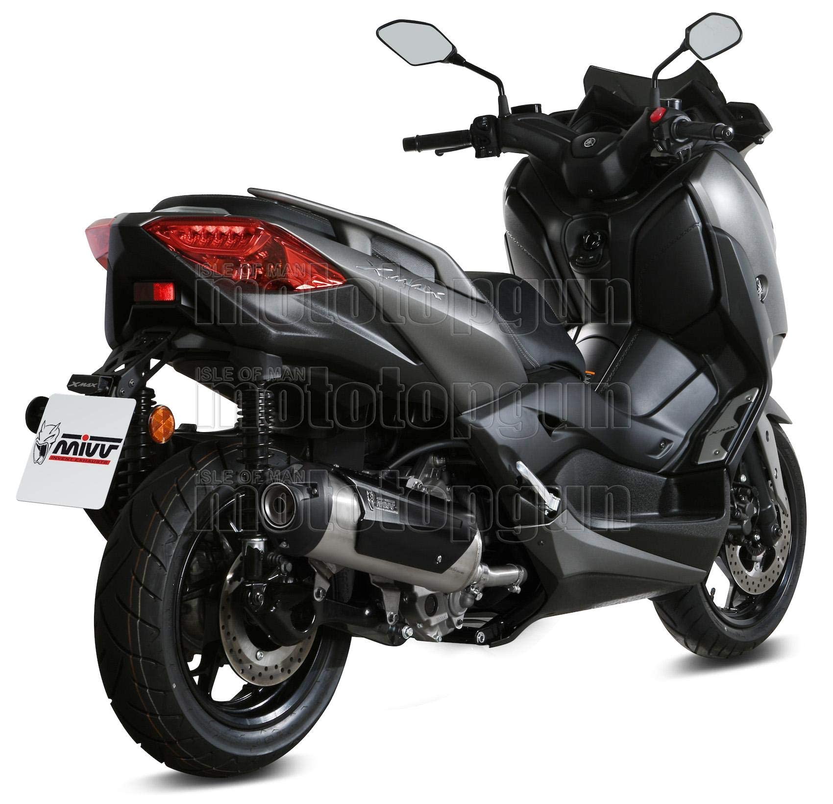 MIVV Pot d'échappement Urban en acier inoxydable compatible avec Yamaha X-Max Xmax 300 2017 2018 2019 2020