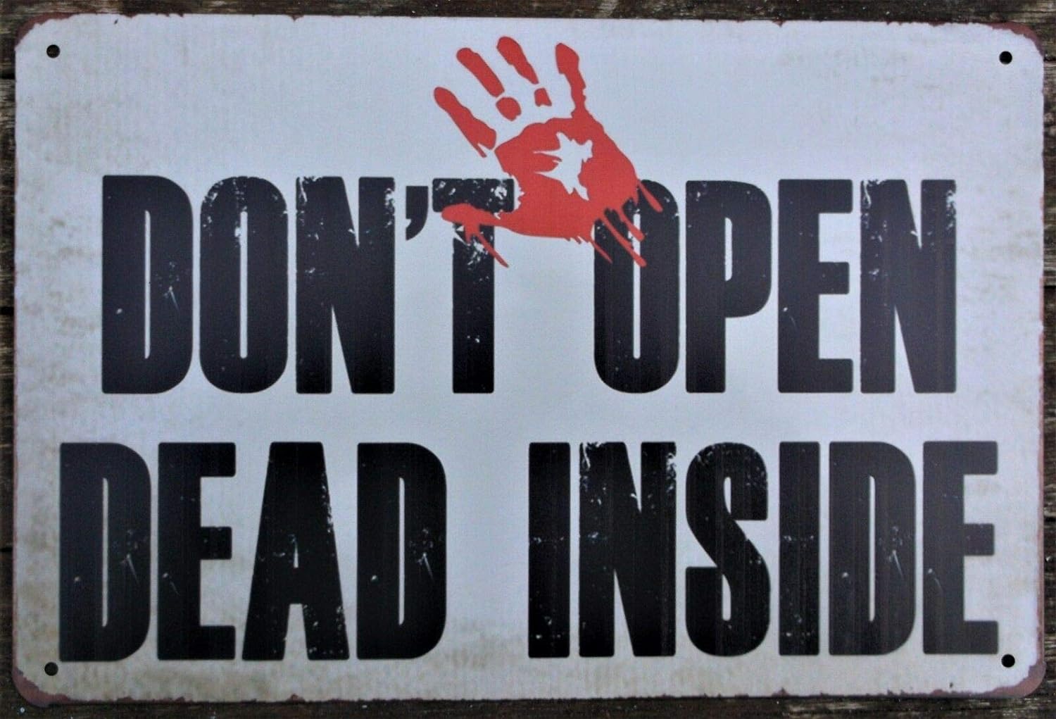 Liantsh 18 Vintage Tin Sign Don't Open Dead Inside Home Bar Pub Kitchen Restaurant Wall Deocr Plaque Signs 12X8inch