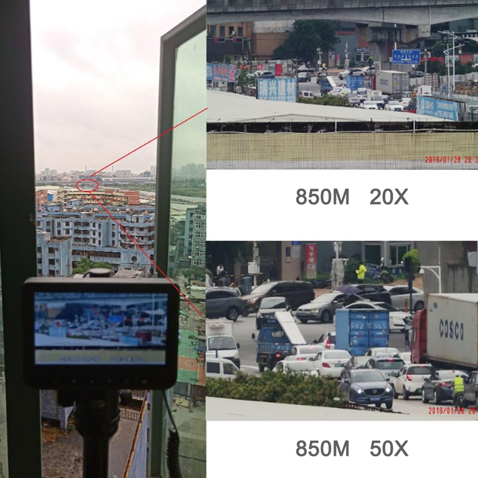 Cámara Telescópica Digital, Aumento de 50X, Telescopio Digital de Vídeo 1080P con Cámara, Grabadora de Fotografías y Vídeo con Pantalla LCD de 5 Pulgadas para Caza Al Aire Libre