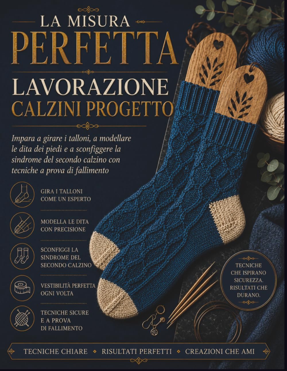 LA MISURA PERFETTA LAVORAZIONE CALZINI PROGETTO: Impara a girare i talloni, a modellare le dita dei piedi e a sconfiggere la sindrome del secondo calzino con tecniche a prova di fallimento