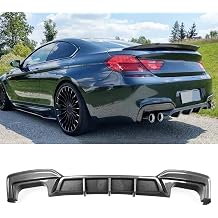Rear Diffuser Compatibility with 2012-2018 6 Series F06 F12 F13 640i 650i M Sport Rear Bumper Chin Diffuser Kit Spoiler Splitter Carbon Fiber Style