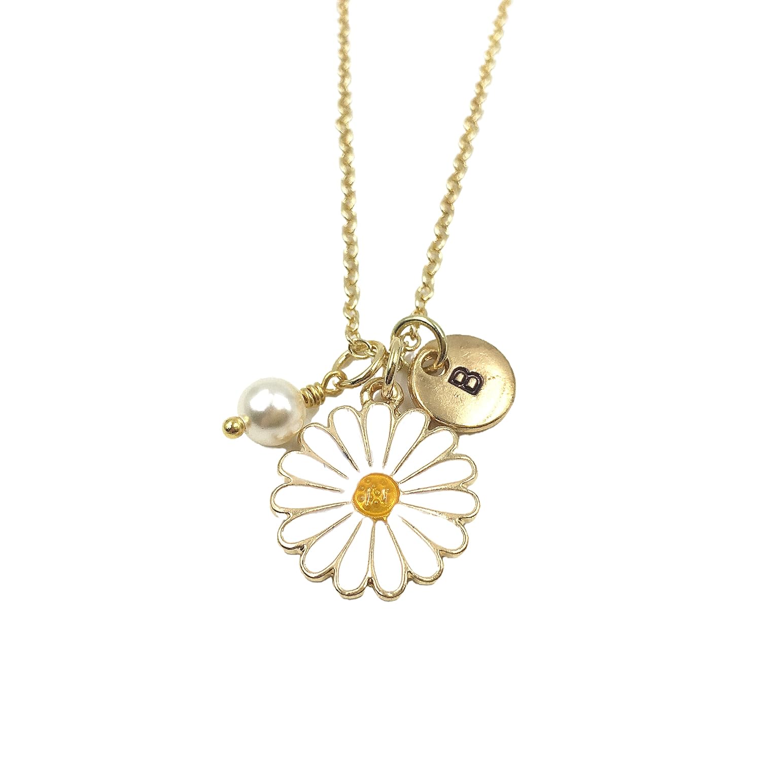 White Daisy Necklace,Daisy Flower Necklace,Daisy Necklace