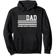 Dad Defends Against Douchebags Apparel Father Day Quote Pullover Hoodie