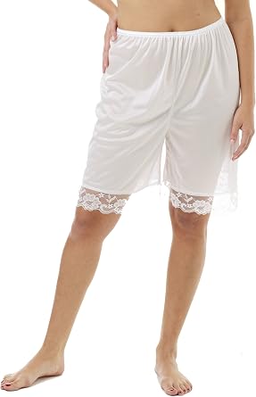 Underworks USA Pettipants Nylon Culotte Slip Bloomers Split Skirt 9-inch Inseam - 8481