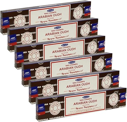 Vista 91 de Satya Sai Baba Nag Champa - Varitas de incienso de 0.53 oz y soporte - Paquete de 6 (aproximadamente 90 varillas)