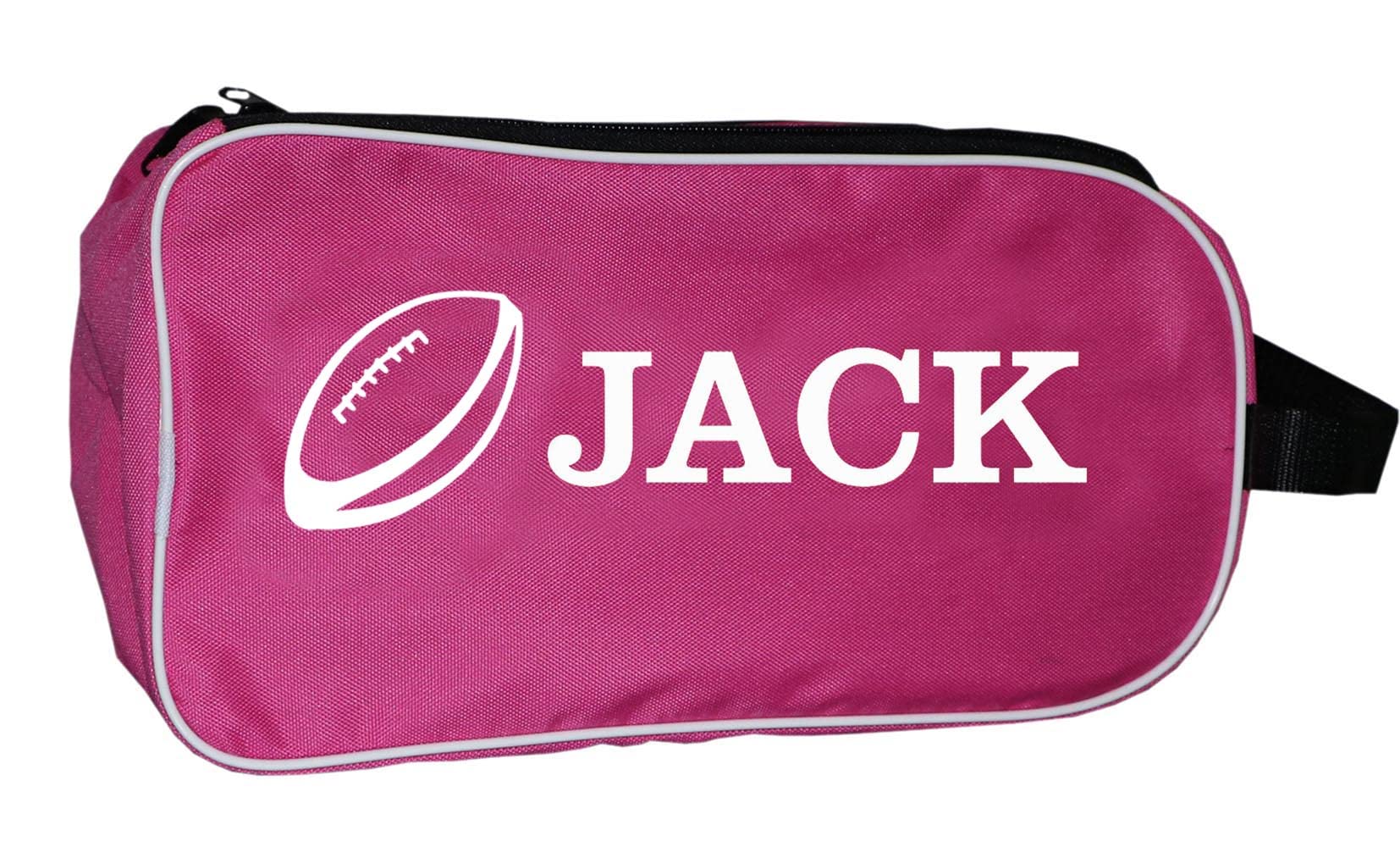 Personalized SPORT Football Boot Bag,Shoes bag, School, Sports, PE (Pink_Rugby_ball)-image-37