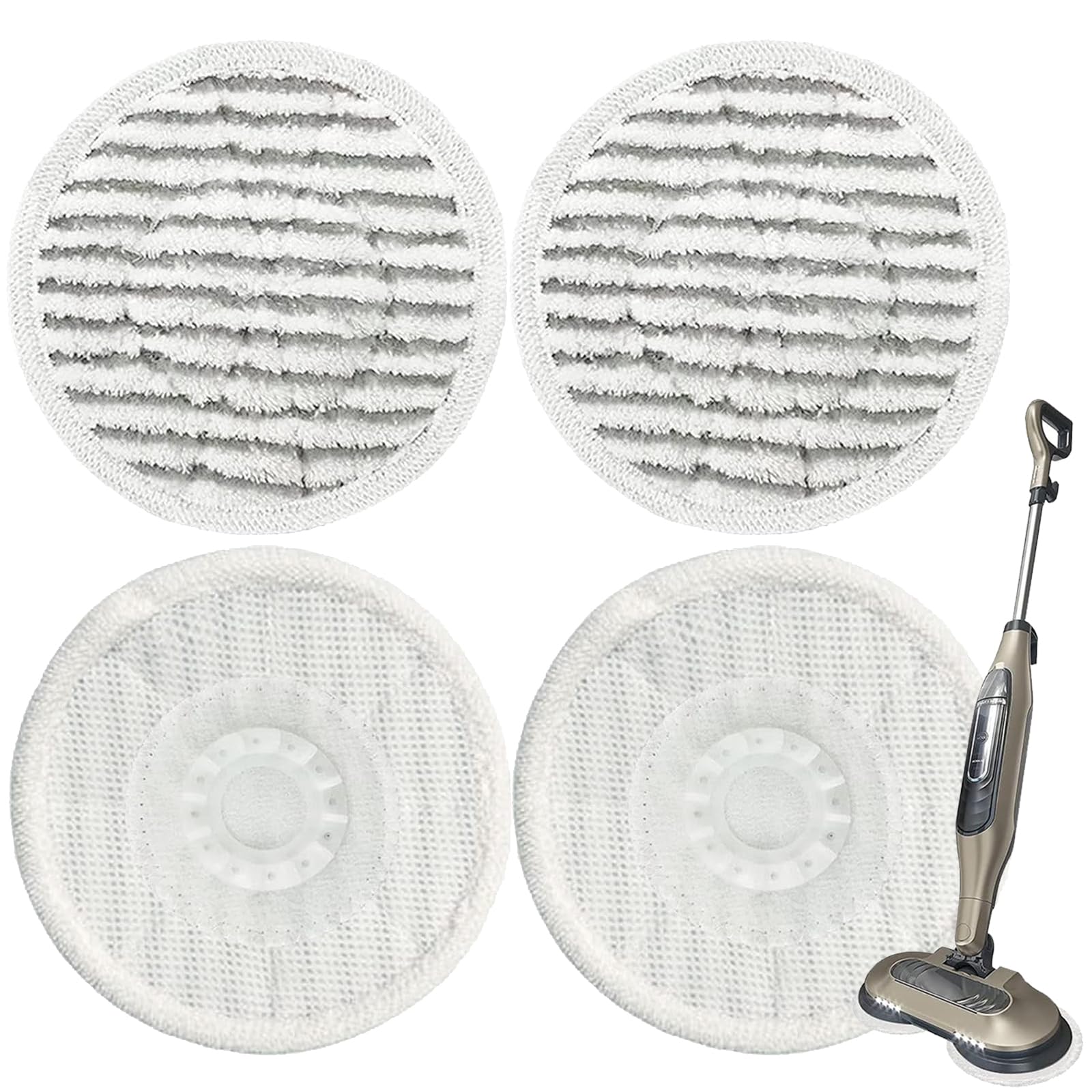 Steam Mop Replacement Pads for Shark S7001 S8201 S8001 S7201 S7000AMZ S7000 S7001TGT S7005 S7020 Series Steam Mop Pads,Steam &amp; Scrub All-in-One Scrubbing Mop Pads,Compare Part #:XKITP7000-4 Pack
