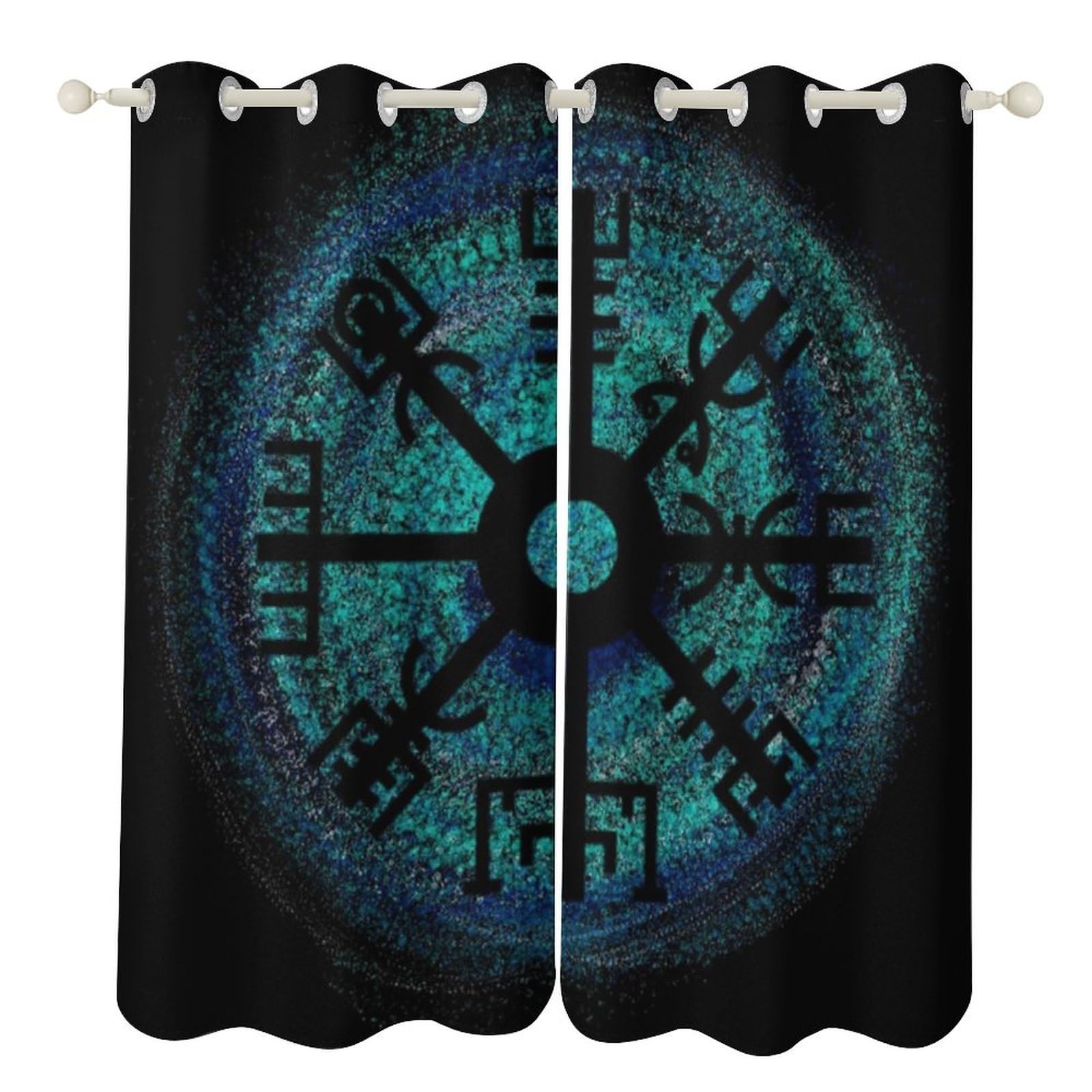 Rideaux thermo-isolants Boussole Nordique - Rideaux occultants Vegvisir