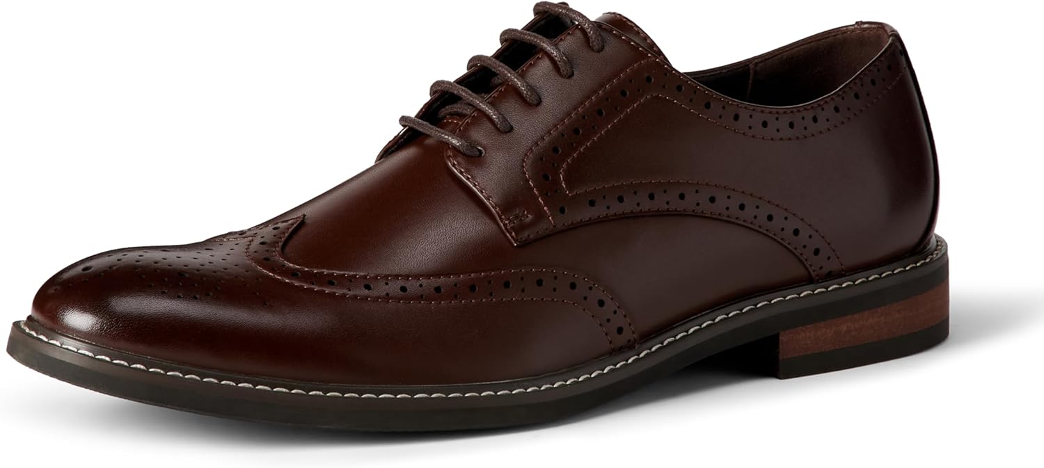 Amazon Essentials Men's Wingtip Derby - Classic Style