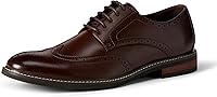Amazon Essentials Men's Wingtip Derby Oxfords - Comfortable Faux Leather Dress Shoes with Non-Slip Sole & Breathable Insole