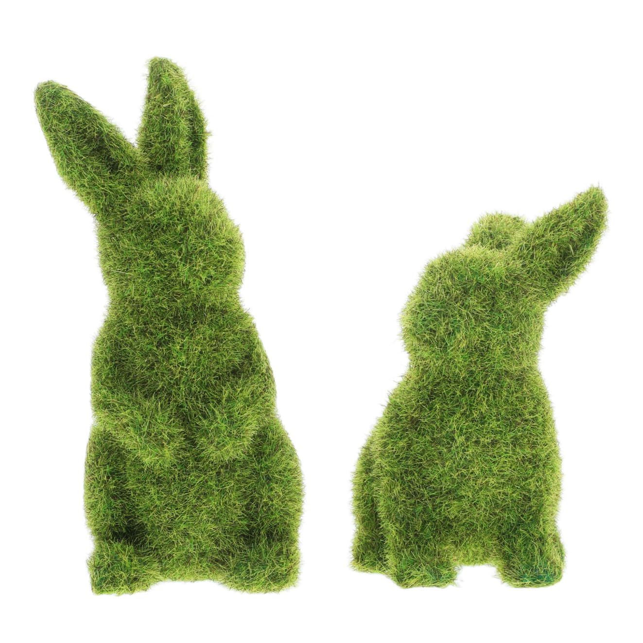 Lapins de Pâques en flocage vert Ipetboom : décoration de jardin et cour extérieure