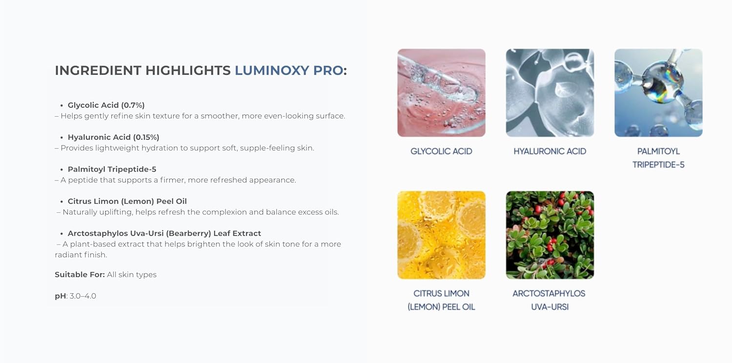 Zemits LuminOxy Pro – Professional Brightening Oxygen Infusion Serum – Hydrating Formula with Botanical Extracts – For Oxygen Facial Machines & Advanced Skincare Treatments (16 fl oz)