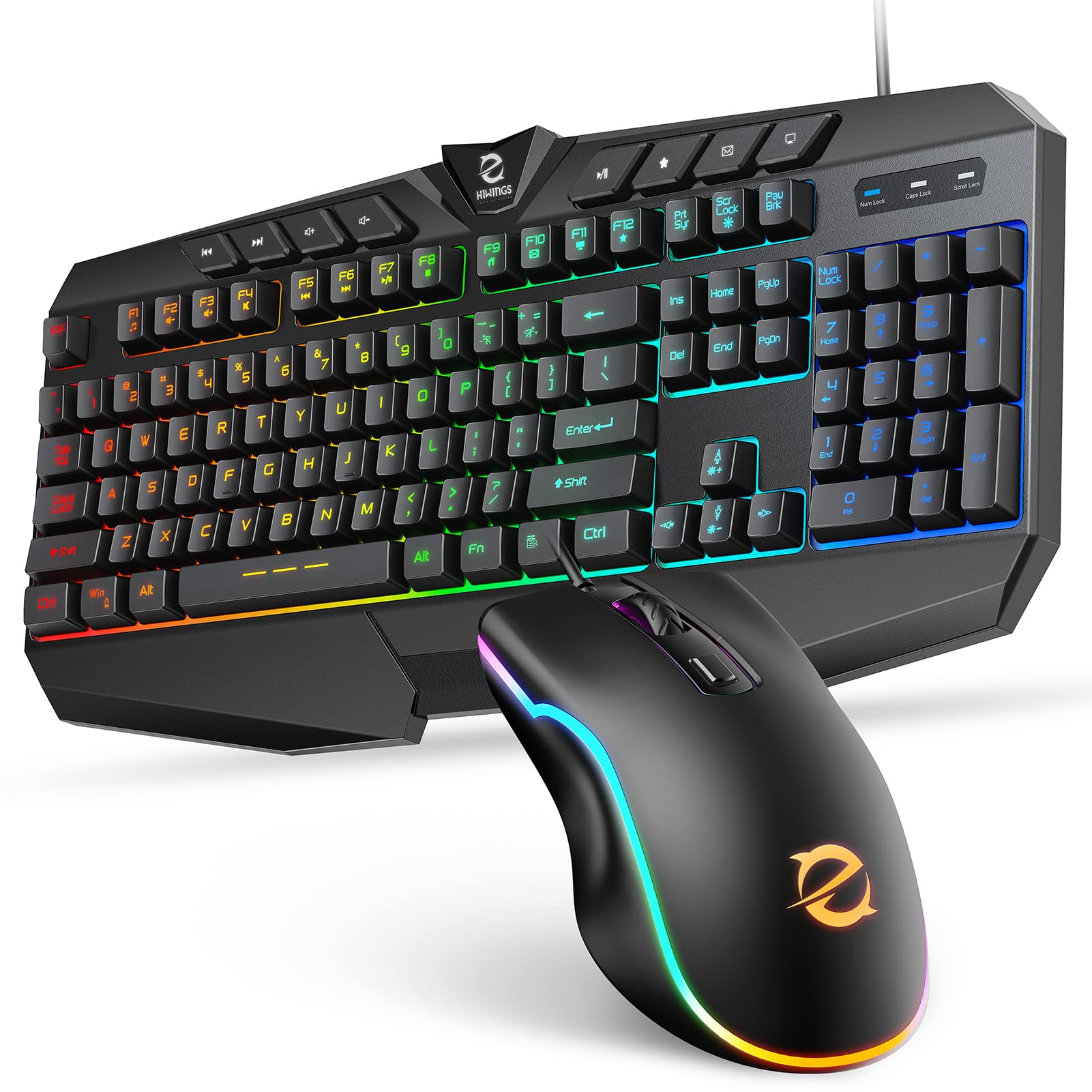 Buy Gaming Keyboard and Mouse, Hiwings RGB Wired Gaming Mouse and