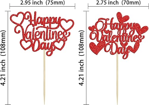 Vista 70 de 36 piezas de decoración de cupcakes para el día de San Valentín, dulce amor, San Valentín, para el día de San Valentín, fiesta de cumpleaños