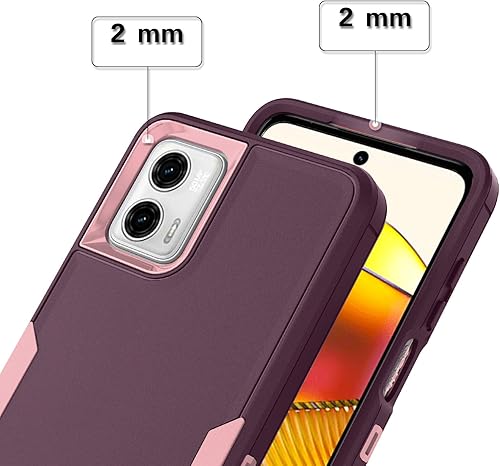 Miniatura 4 de Asuwish Funda protectora para Motorola Moto G Power 5G 2023 con protector de pantalla de vidrio templado y accesorios para celda, híbrida de TPU