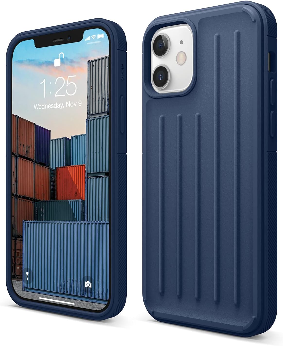 elago Protective Armor Case Compatible with iPhone 12 and Compatible with iPhone 12 Pro 6.1 Inch (Navy Blue) - Shock Absorbing Design, Durable TPU, Wireless Charging Supported