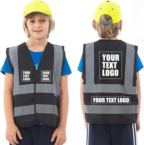 Miniatura 24 de AYKRM Chaleco de alta visibilidad para niños chaleco de seguridad reflectante de alta visibilidad