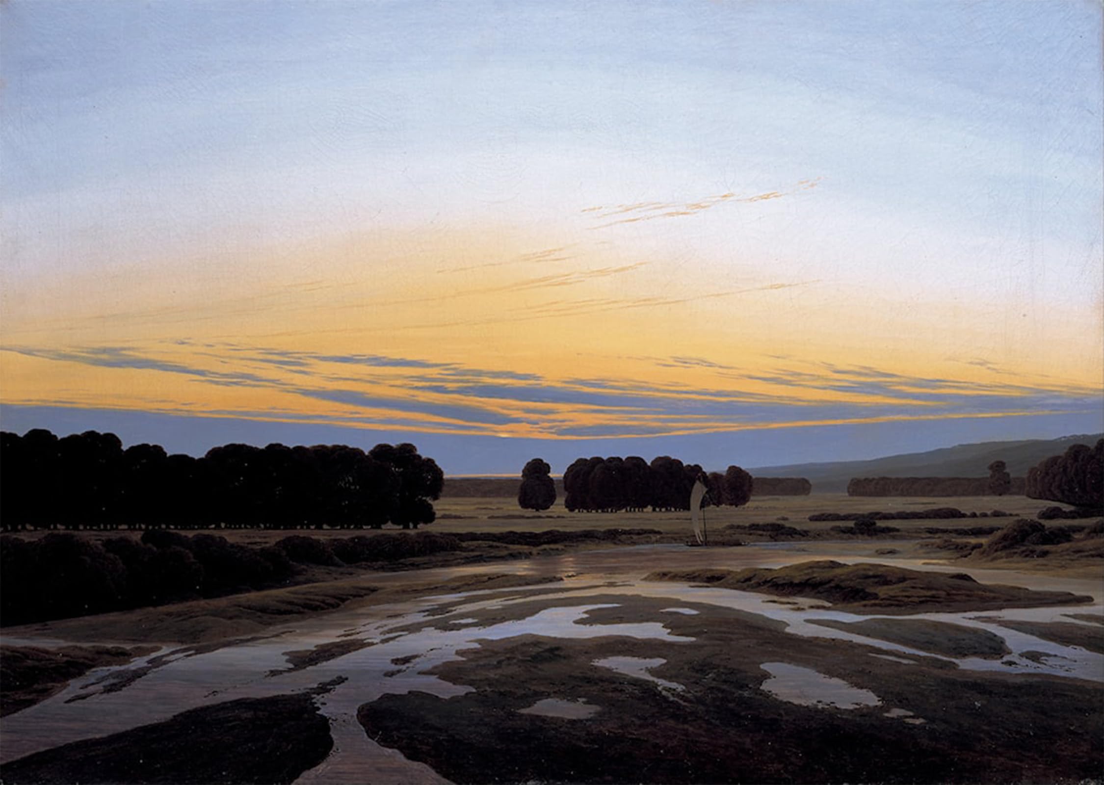 SERENDIPITP Abstract Painting Mural Print Picture Wall Decor Painting the Grosse Gehege Near Dresden by Caspar David Friedrich Vintage Wall Artwork for Home Decor 60x90cm