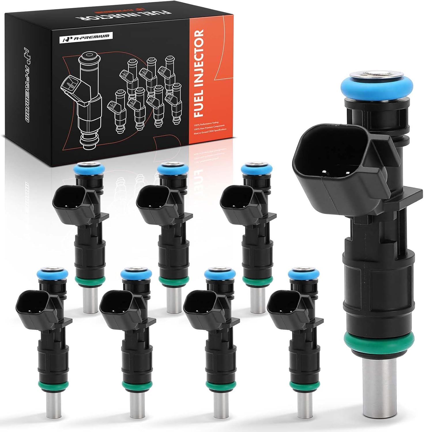 A-Premium Set of 8 Fuel Injectors Compatible with Ram 1500/1500 Classic 2020-2023 & Jeep Grand Cherokee 2020-2023, Grand Cherokee L, Wagoneer & Dodge Charger, Durango, Challenger & Chrysler 300