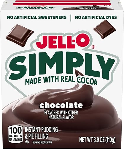 Jell-O Simply Instant Pudding & Pie Filling, Chocolate, 3.4 oz