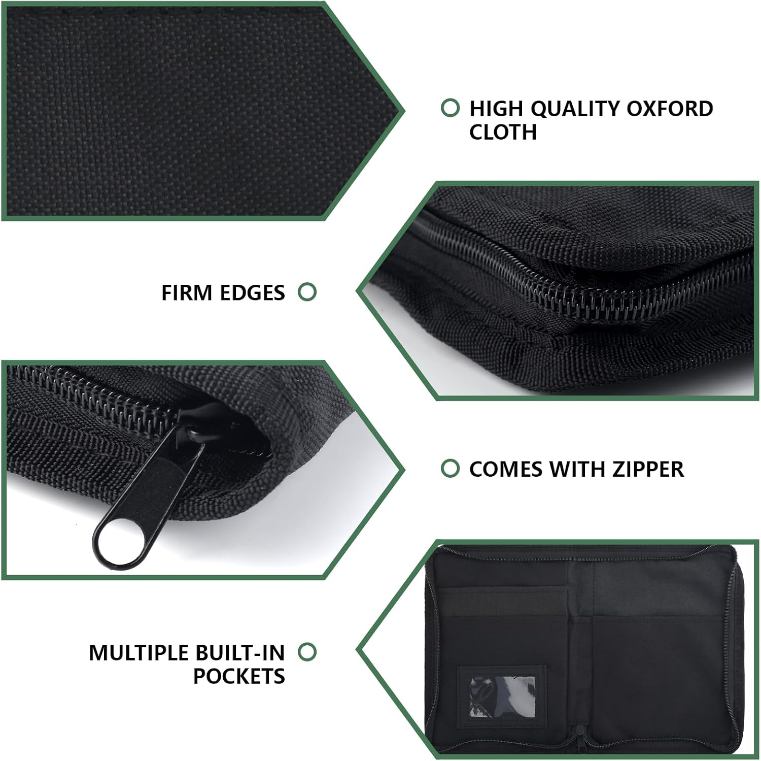 Car Registration & Insurance Holder, Glove Box Compartment Organizer Bag | Zipped Owner Manual Case with Multi-Pocket,Soft Paperwork Document Storage Sleeve for Car Insurance License Cards