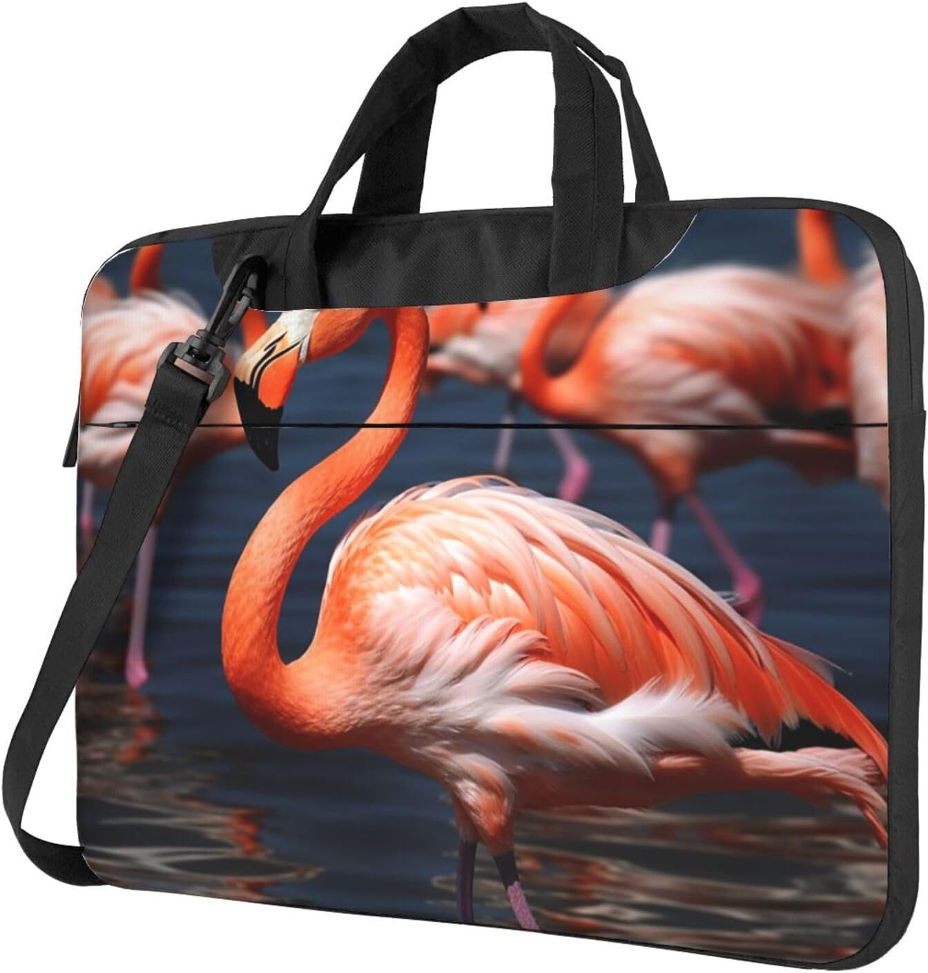 Laptop Bag for Women Men Computer Bag Laptop Briefcase Many Flamingo Laptop Shoulder Bag Work Bag for Travel