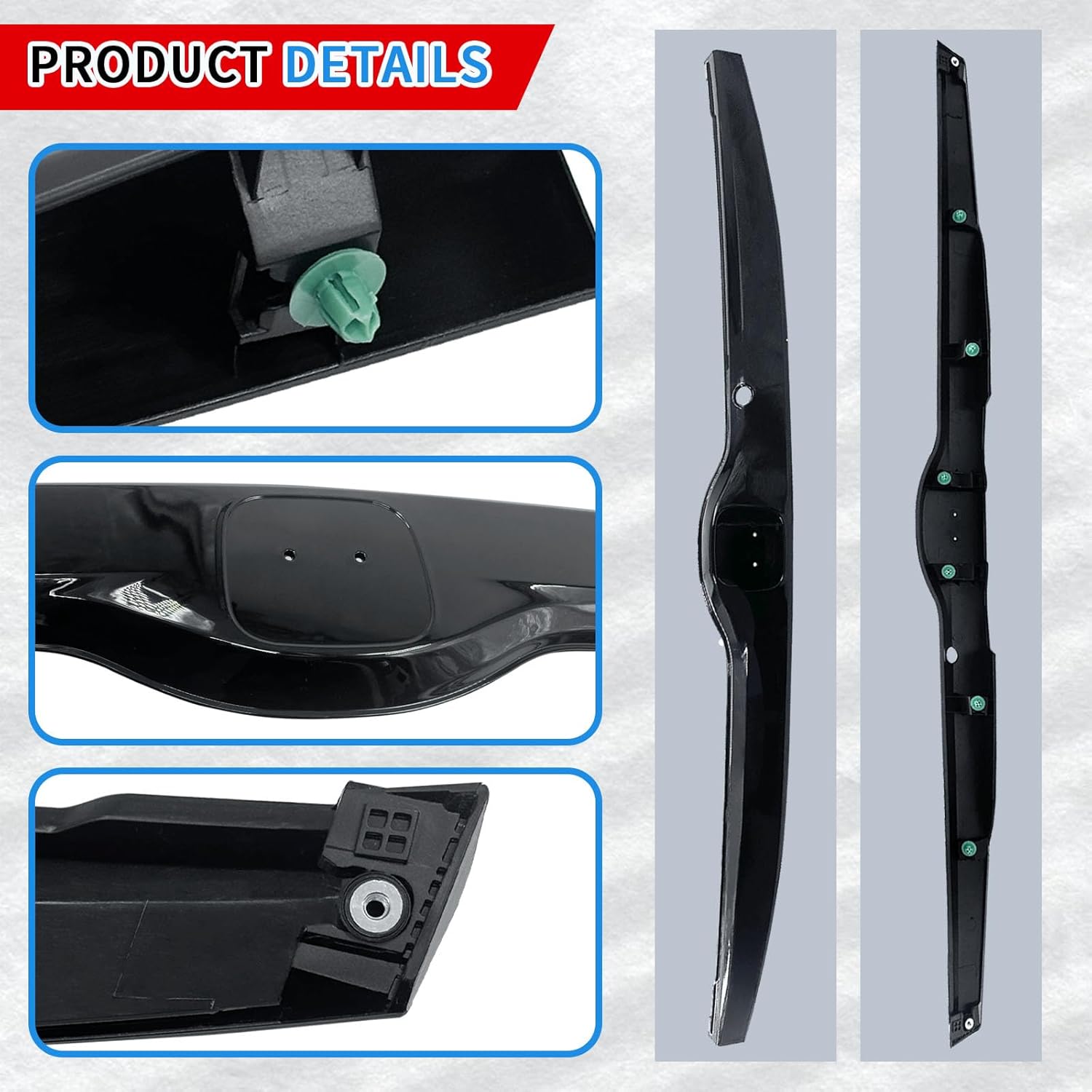 74890-T5A-A11 Rear Liftgate Hatch License Molding Trim Compatible with 2015-2020 Honda Fit Tailgate Garnish Rear License Assembly Replace 74890-T5A-J11 74890-T5A-J12