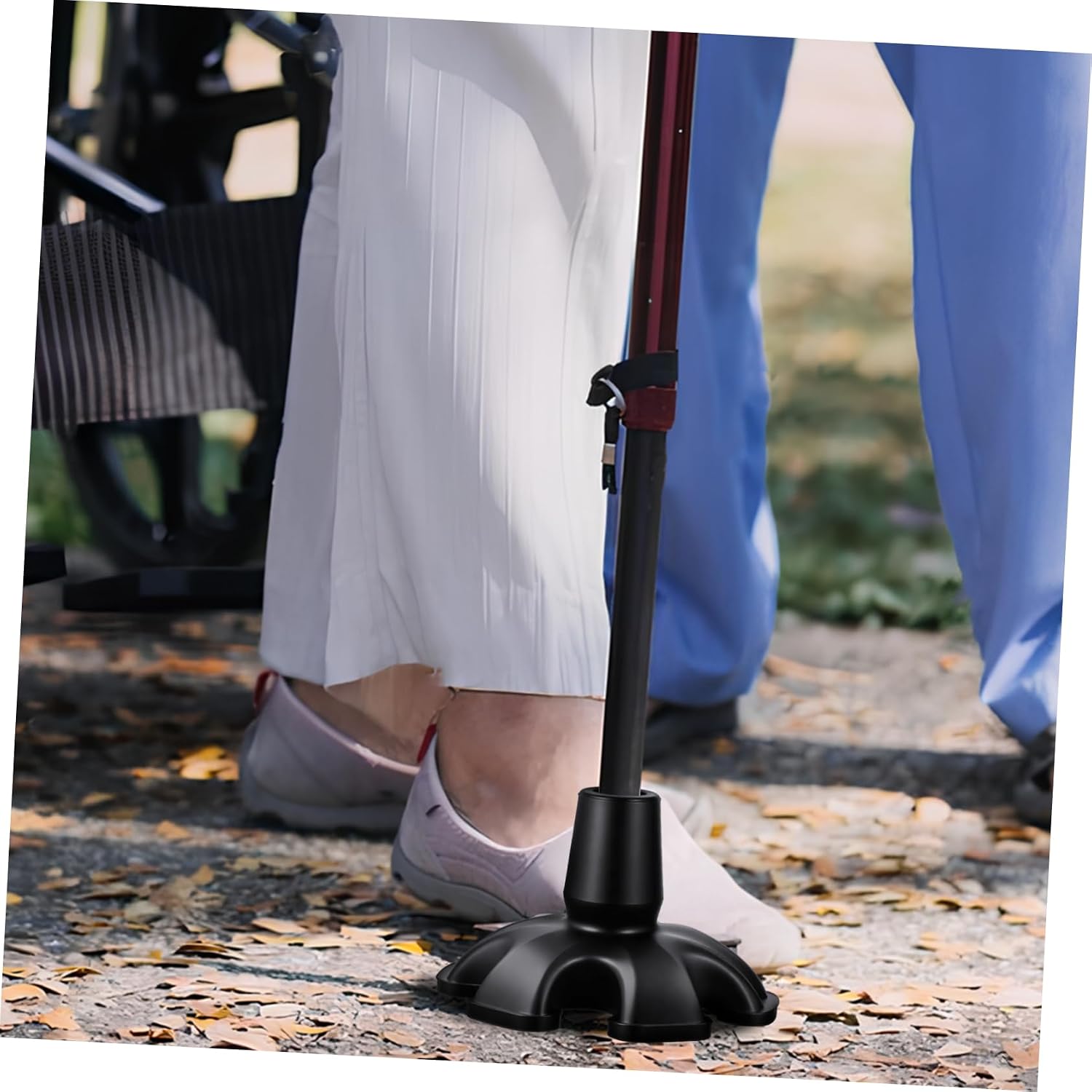 Ipetboom 2pcs Walking Stick Attachments Cane Foot Pads Rubber Tips for Improved Mobility Noise Reduction
